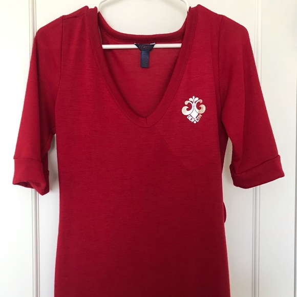 Dereon Deep Red Dress Half Sleeve Cuffed - Picture 3 of 7